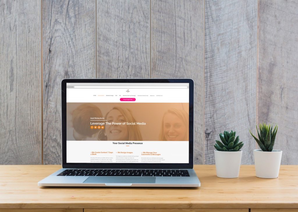 Coconut Box laptop Social Media 2